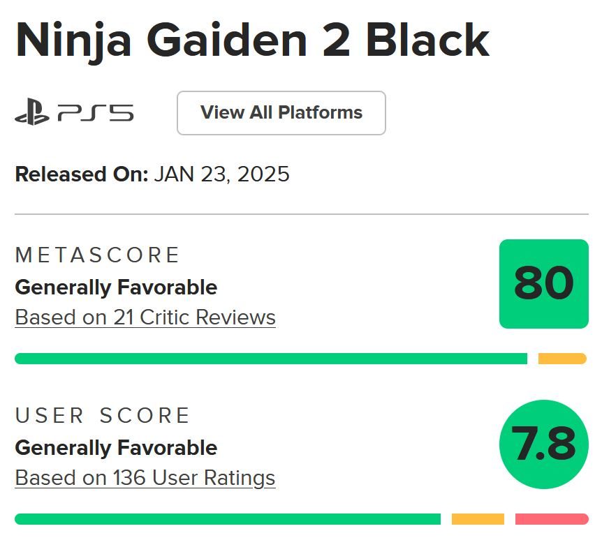 نقدها و نمرات بازی Ninja Gaiden 2 Black [به‌روزرسانی شد] - گیمفا
