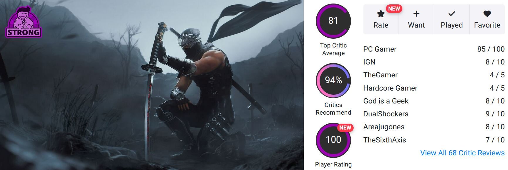 نقدها و نمرات بازی Ninja Gaiden 2 Black [به‌روزرسانی شد] - گیمفا