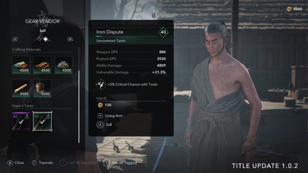 feature image 5 2 1024x576 فروش و دیسمنتل کردن آیتمها در assassin's Creed Shadows