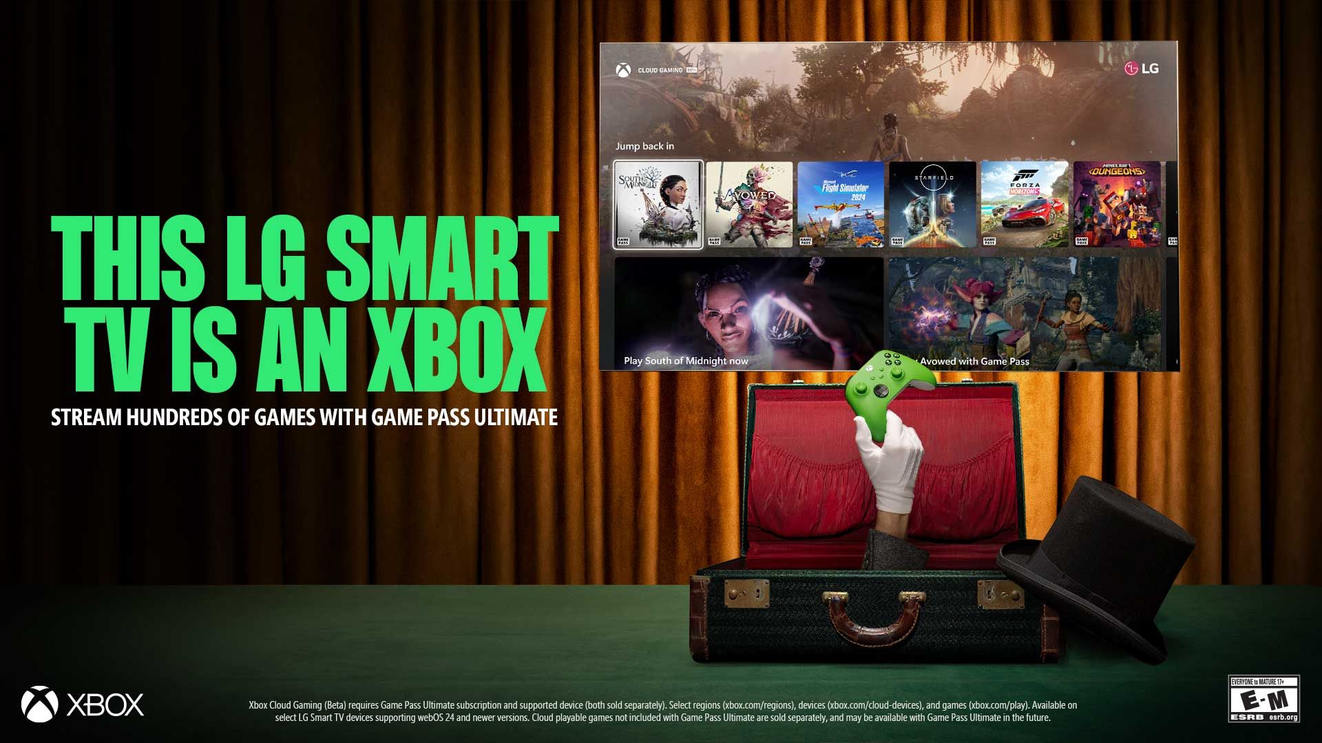 lg-xbox-680a7ab54a227ccc11eb8e0f-1 پوستر تبلیغاتی مایکروسافت برای اضافه شدن برنامه ایکس باکس به تلویزیونهای الجی (LG)