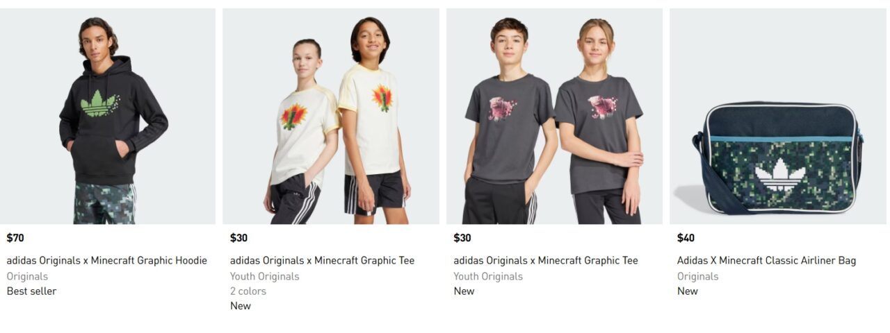 minecraft x addidas از همکاری رسمی Minecraft و شرکت پوشاک آدیداس رونمایی شد+ تصاویر محصولات - گیمفا
