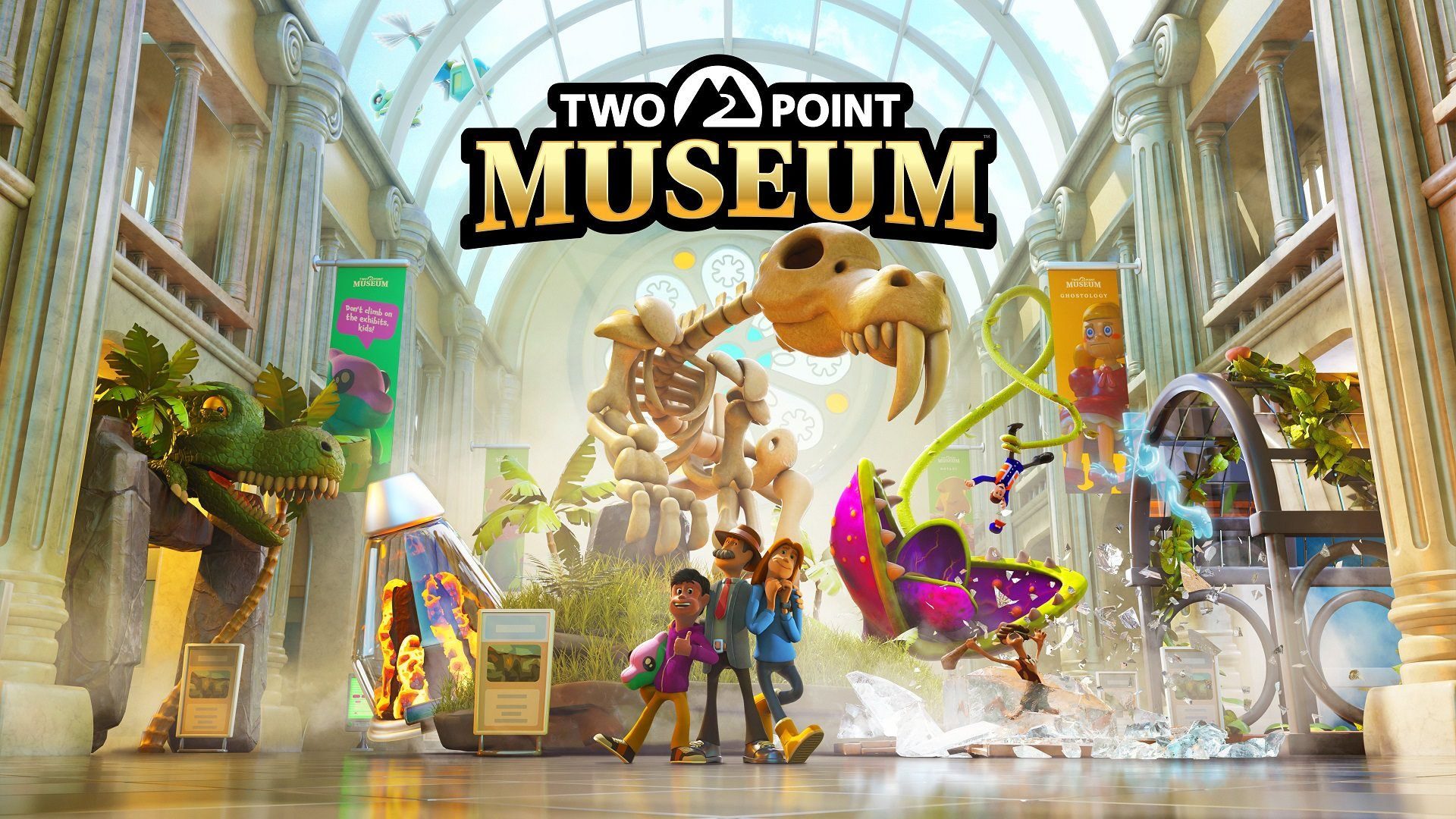 2024-8-two-point-museum-66cc7d122b5676090d02faf9-1 پوستر بازی Two Point Museum همراه با اسکلت دایناسور
