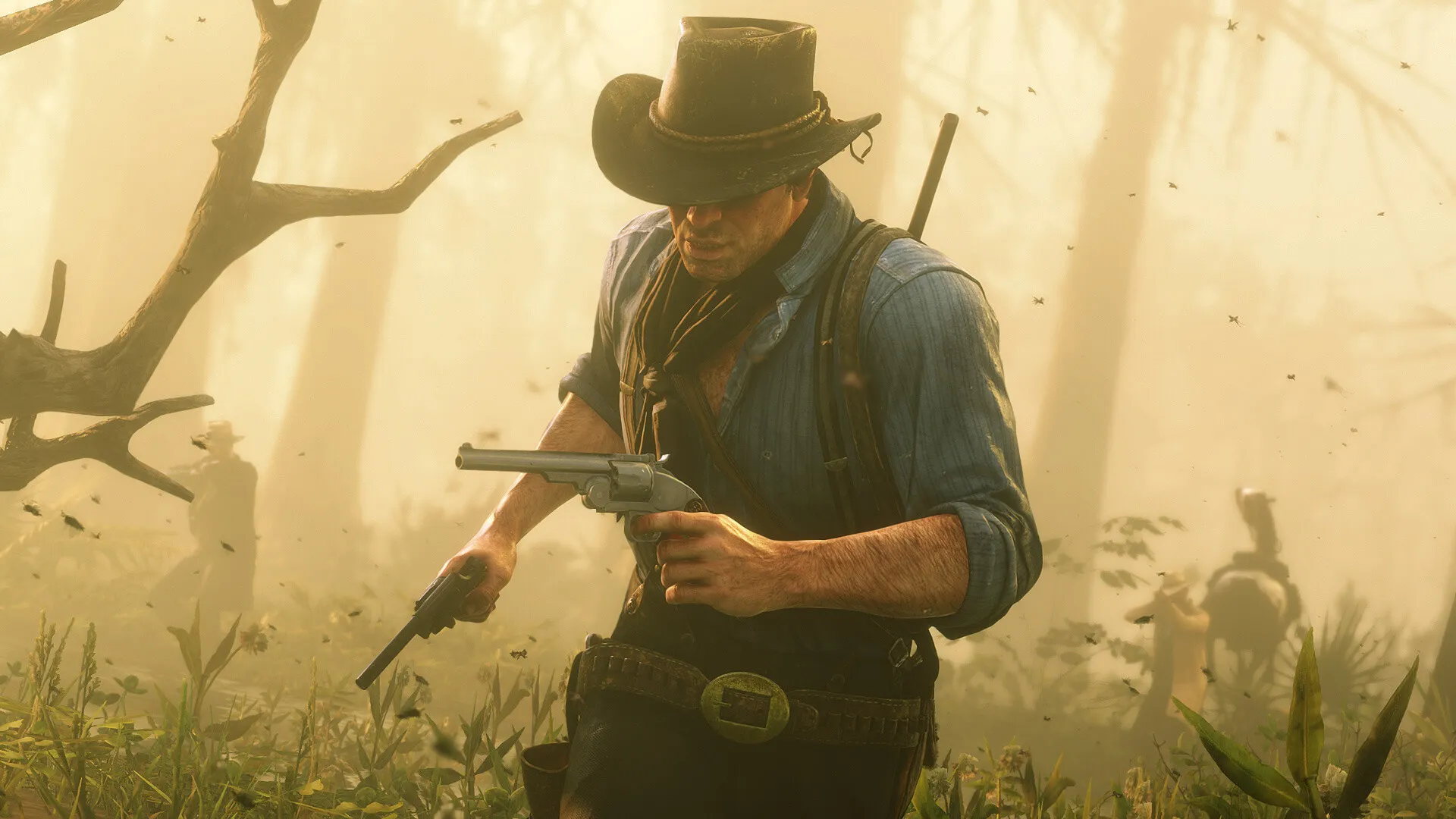 arthur-morgan-in-red-dead-redemption-2-67f2306f132f1d4ae37569f7 آرتور مورگان (Arthur Morgan) اسلحه به دست در بازی Red Dead Redemption 2
