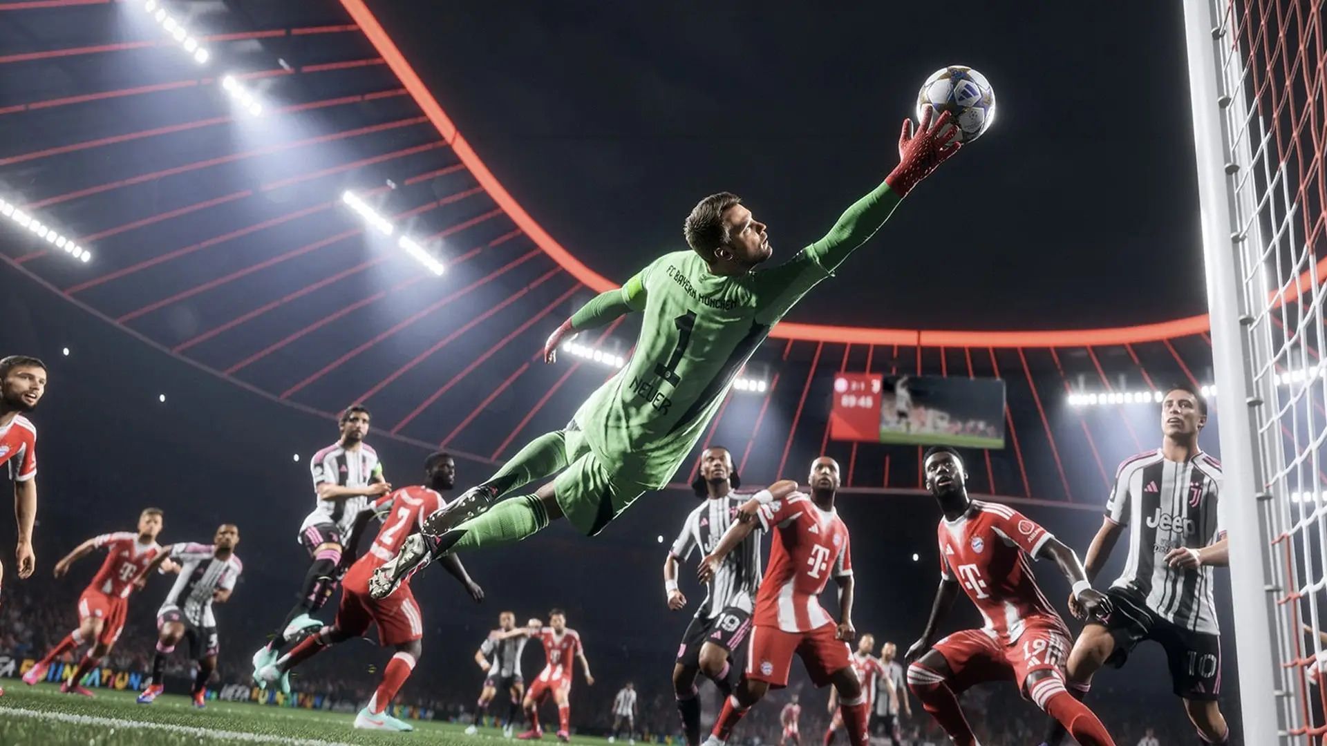 سیو توپ توسط مانوئل نوئر در بازی EA Sports FC 26